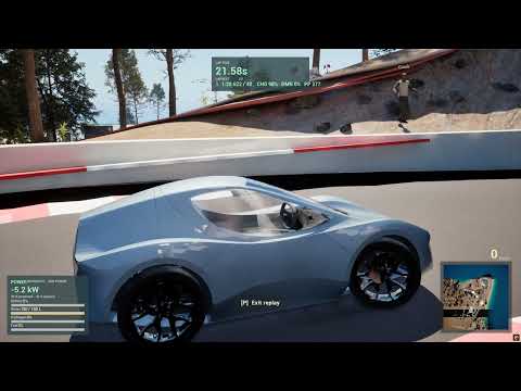 Racing an Electric Concept Car Around the Island (gameplay)